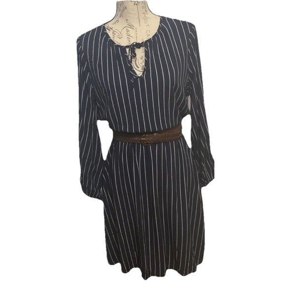 Old Navy Striped Midi Dress Women’s Small -NWT- Western Fall Style Boots & Belt - Picture 1 of 11